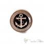 Preview: Anchor metal button silver-black, 17mm, hole size approx. 2,3mm