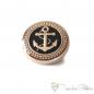 Preview: Anchor metal button silver-black, 17mm, hole size approx. 2,3mm