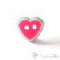 Preview: Very sweet 11mm heart button pink