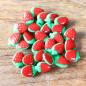 Preview: Plastic button strawberry, approx. 21x15mm