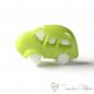 Preview: Plastic button car green-white, approx. 17x11mm