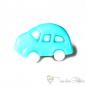 Preview: Plastic button car turquoise, approx. 17x11mm