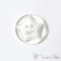 Preview: Plastic button star smiley transparent-white, Ø approx. 14mm