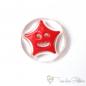 Preview: Plastic button star smiley transparent-red, Ø approx. 14mm