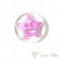 Preview: Plastic button star smiley transparent-purple, Ø approx. 14mm