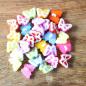 Preview: Plastic button butterfly white-pink, ca. 12x15mm