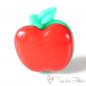 Preview: Plastic button apple gree-red, approx. 18mm