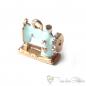 Preview: Metal pocket pendant mint sewing machine with rhinestones