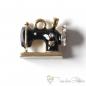 Preview: Metal pocket pendant black sewing machine with rhinestones