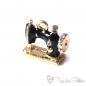 Preview: Metal pocket pendant black sewing machine with rhinestones