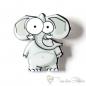 Preview: Funny elephant brooch for bags or jackets