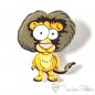 Preview: Funny lion brooch for bags or jackets