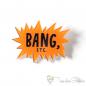 Preview: Funny "Bang etc." cartoon brooch for bags or jackets