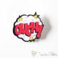 Preview: Funny "OUCH!" cartoon brooch for bags or jackets