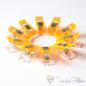 Preview: Set of 10 yellow-orange fabric clips "Wonder Clips" - ca. 2,7cm length