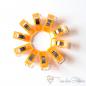 Preview: Set of 10 yellow-orange fabric clips "Wonder Clips" - ca. 2,7cm length