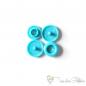 Preview: Set of 10 KAM-Snaps T5 turquoise - Ø 12,4mm