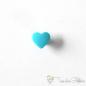 Preview: Set of 10 KAM-Snaps T5 hearts turquoise - Ø 12,4mm