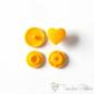 Preview: Set of 10 KAM-Snaps T5 hearts golden - Ø 12,4mm