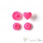 Preview: 10er Set KAM-Snaps T5 Herzchen pink - Ø 12,4mm