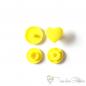 Preview: Set of 10 KAM-Snaps T5 hearts lemon yellow - Ø 12,4mm