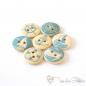 Preview: 7 pcs. 15mm wooden button with mediterranean motive