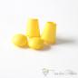 Preview: 2 pcs. Hoodie cord plastic endcap yellow with closure for 5mm hoodie cords