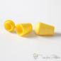 Preview: 2 pcs. Hoodie cord plastic endcap yellow with closure for 5mm hoodie cords