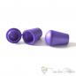 Preview: 2 pcs. Hoodie cord plastic endcap purple with closure for 5mm hoodie cords