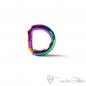 Preview: Rainbow metal D-Ring for 20mm webbings - thickness version