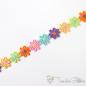 Preview: Colourful daisy embroidered lace - ca. 2,6cm wide