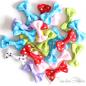 Preview: 6 pieces colorful mixed bows with dots - approx. 3x1,5cm made of polyester