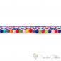 Preview: Colorful PomPon ribbon - approx. 1cm width and 0.6cm pompoms - Kopie