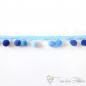 Preview: Blue PomPon ribbon - approx. 1,5cm width and 1cm pompoms