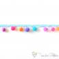 Preview: Colorful PomPon ribbon - approx. 1,5cm width and 1cm pompoms