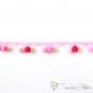 Preview: Pink PomPon ribbon - approx. 1,5cm width and 1cm pompoms