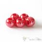 Preview: 5 pieces Hoodie beads red, Ø ca. 12mm - pull through ca. 6mm