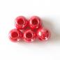 Preview: 5 pieces Hoodie beads red, Ø ca. 12mm - pull through ca. 6mm