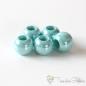 Preview: 5 pieces Hoodie beads mint, Ø ca. 12mm - pull through ca. 6mm