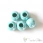 Preview: 5 pieces Hoodie beads mint, Ø ca. 12mm - pull through ca. 6mm