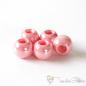 Preview: 5 pieces Hoodie beads pink, Ø ca. 12mm - pull through ca. 6mm