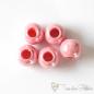 Preview: 5 pieces Hoodie beads pink, Ø ca. 12mm - pull through ca. 6mm