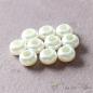 Preview: 10 pieces pearl white hoodie beads ca. 7x11mm - pull through ca. 5mm