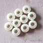 Preview: 10 pieces pearl white hoodie beads ca. 7x11mm - pull through ca. 5mm