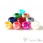 Preview: 10 pieces shimmering hoodie beads mixed color, Ø ca. 12mm - pull through ca. 6mm