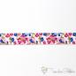 Preview: Beautiful elastic band with flower motif - 2,5cm width