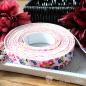 Preview: Beautiful elastic band with flower motif - 2,5cm width