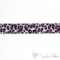 Preview: Beautiful elastic band with leopard pattern - 2,5cm width