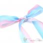 Preview: 1 piece Satin Hoodie ribbon 4cm wide and 120 cm long - pink-blue with gradient