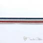 Preview: Elastic band white / metallic red, blue and silver - 2,2 cm